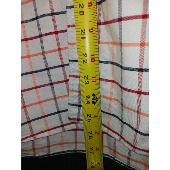 J.Crew Shirt Men XL White Multi-Color Plaid Slim‎ Flex Oxford Button Down L/S - Picture 8 of 8